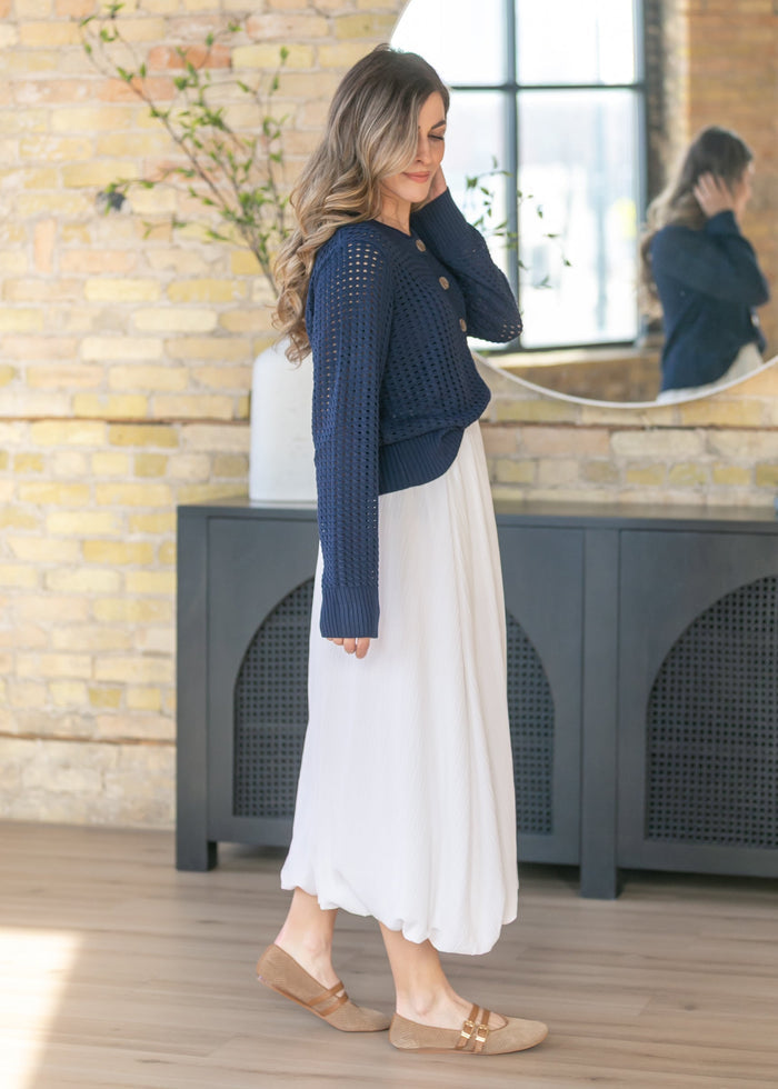 Open Cable Knit Cardigan FF Layering Essentials