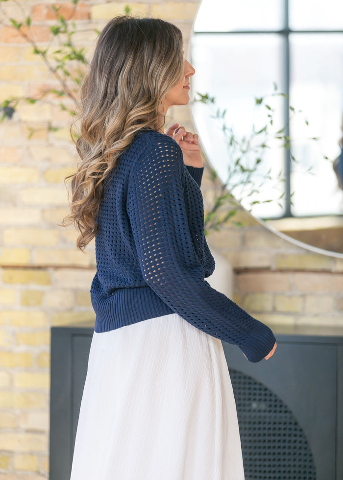 Open Cable Knit Cardigan FF Layering Essentials