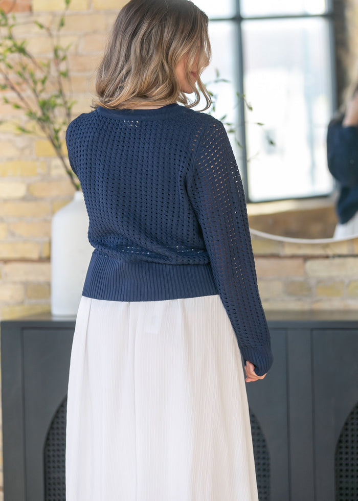 Open Cable Knit Cardigan FF Layering Essentials