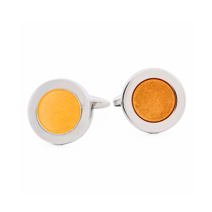Orange Enamel Cufflinks