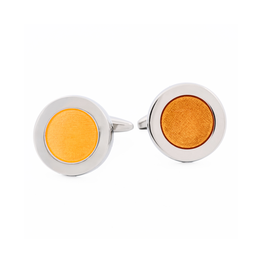Orange Enamel Cufflinks