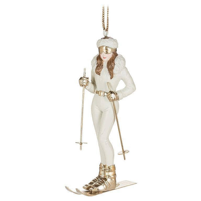 Ornament-Standing Skier Gal