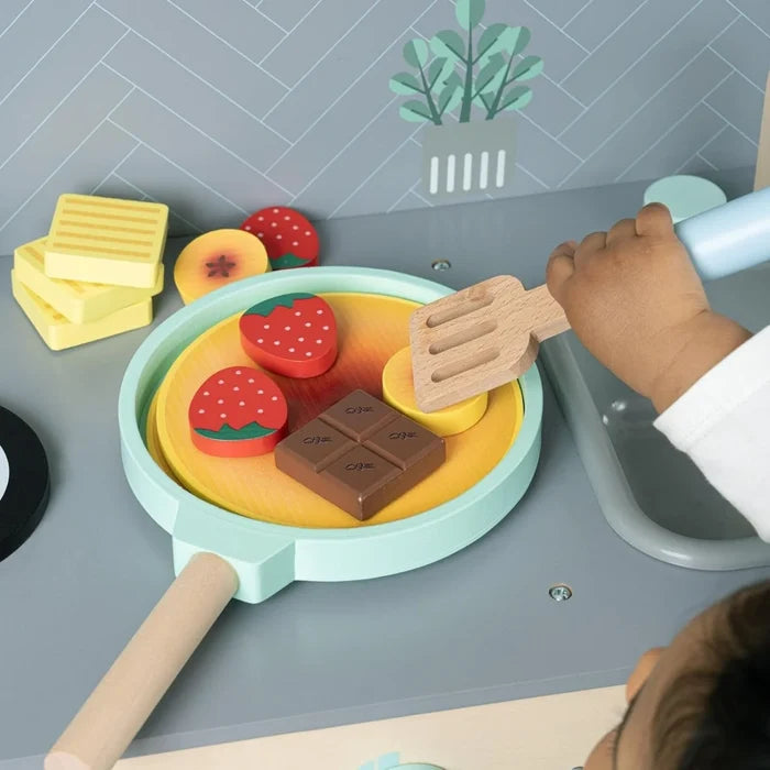 Owl & Fox Wooden Imagination Kitchen Pancake Set - ebebek - Black Friday