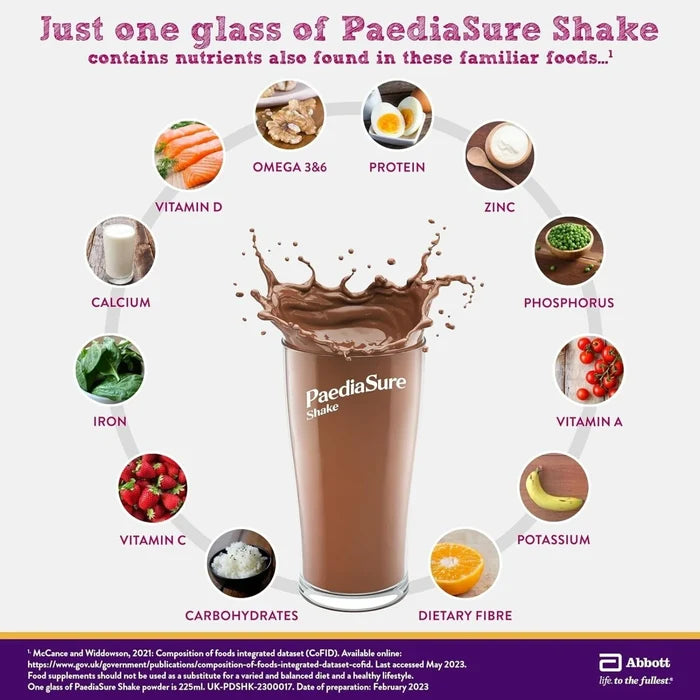 PaediaSure Shake Chocolate Flavoured Nutritional Supplement Powder for Kids 850g - ebebek - Black Friday