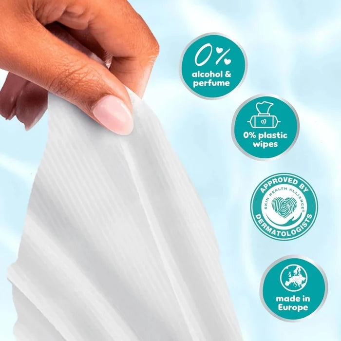 Pampers 99% Water Plastic Free Baby Wipes 9x60 pcs - ebebek