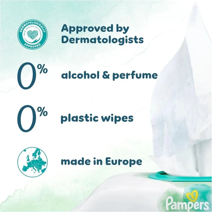 Pampers Harmonie New Baby Wipes Plastic Free Baby Wipes 44x14 pcs - ebebek