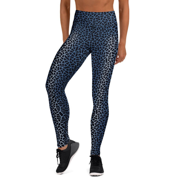 Paved Geometric Yoga Leggings - Four - Way Stretch Activewear - symbolika
