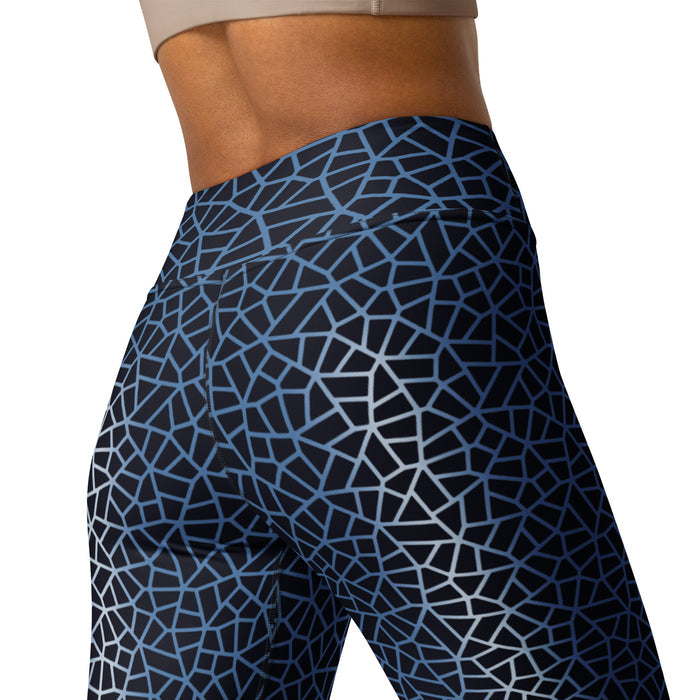 Paved Geometric Yoga Leggings - Four - Way Stretch Activewear - symbolika