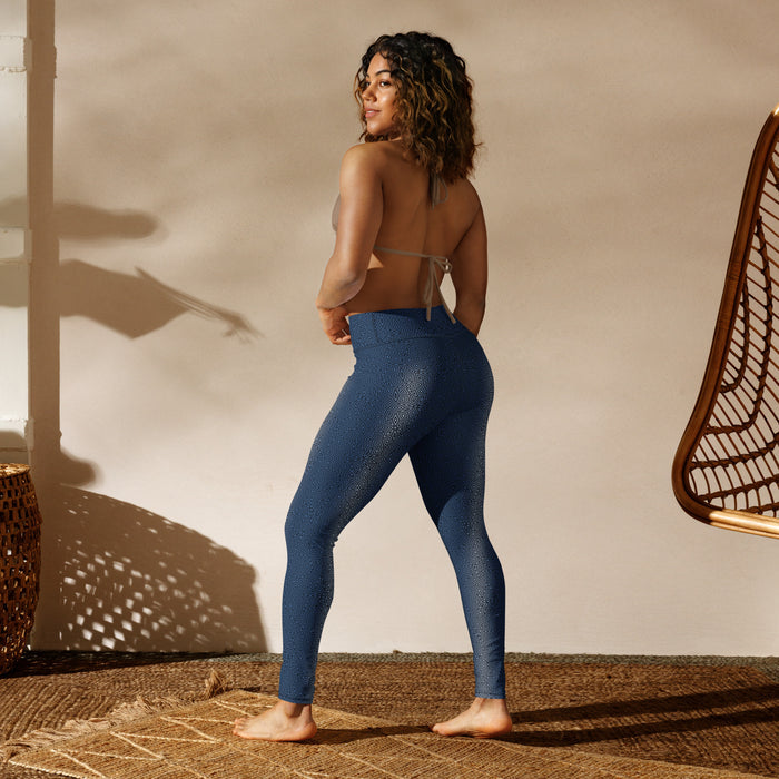 Penrose Cubes Geometric Yoga Leggings - Impossible Tessellation - symbolika