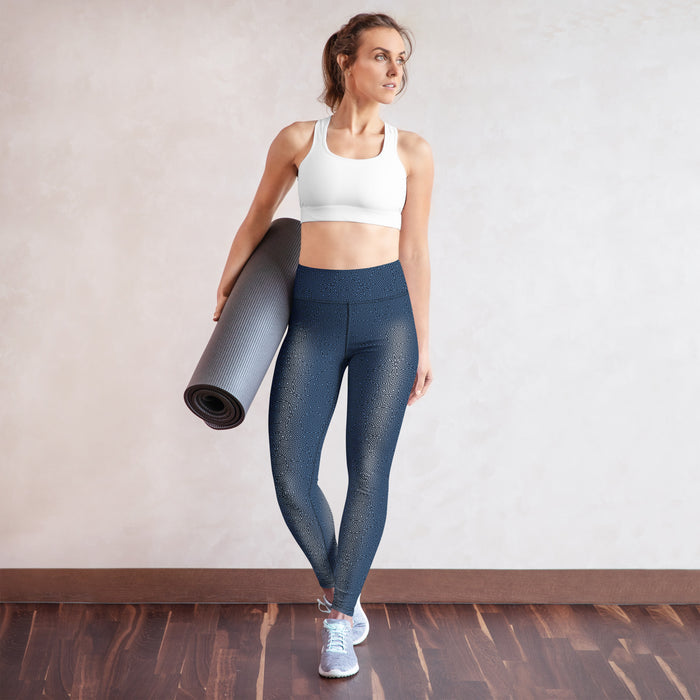 Penrose Cubes Geometric Yoga Leggings - Impossible Tessellation - symbolika