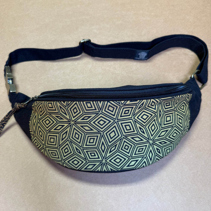 Penrose Cubes Gradient Fanny Pack — Mathematical Tiling Art Fanny Pack - Front View by Symbolika