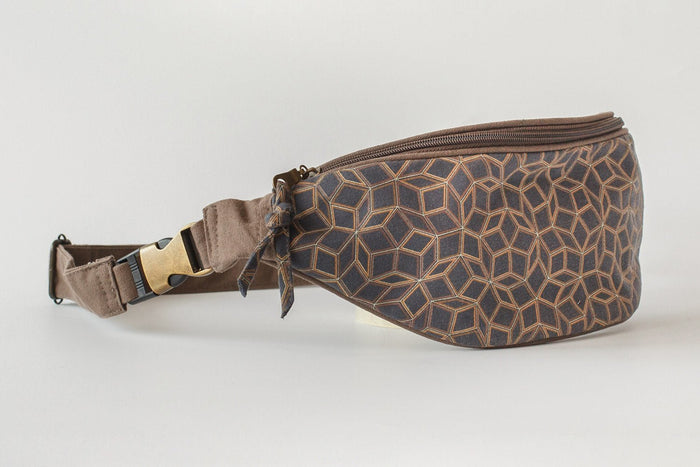Penrose Fanny Pack — Mathematical Tiling Art Fanny Pack - Detail Close-Up by Symbolika