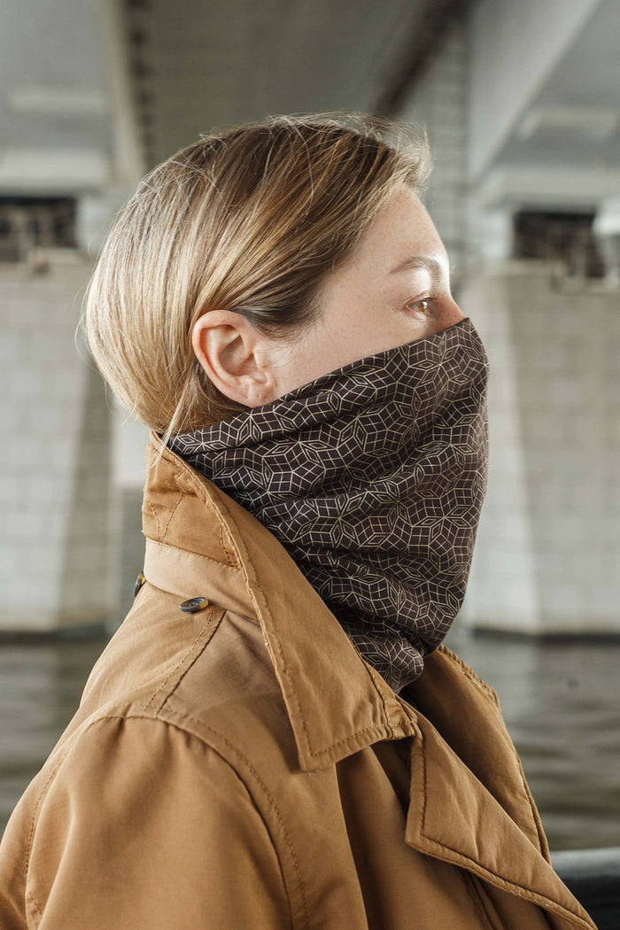Penrose GOLD Neck Gaiter - Brown