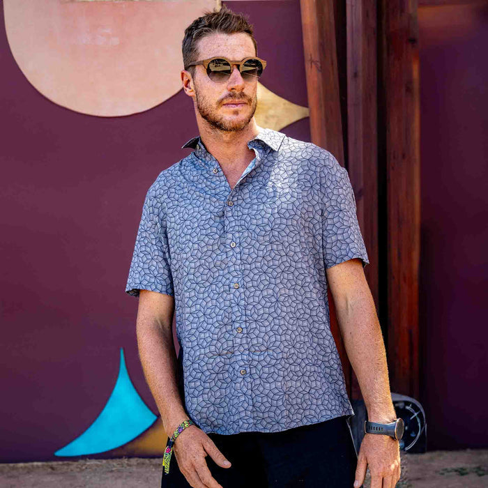 PENROSE Half Sleeve Button Up Shirt - symbolika