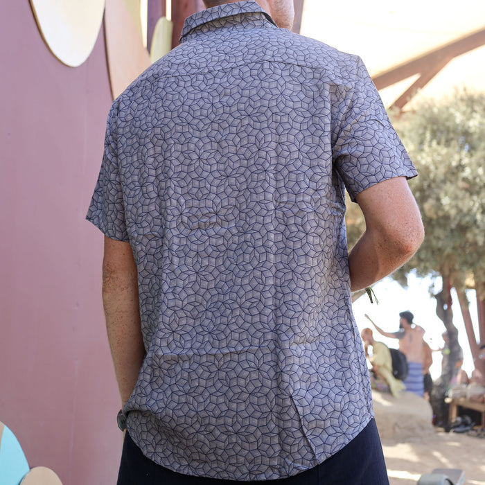 PENROSE Half Sleeve Button Up Shirt - symbolika