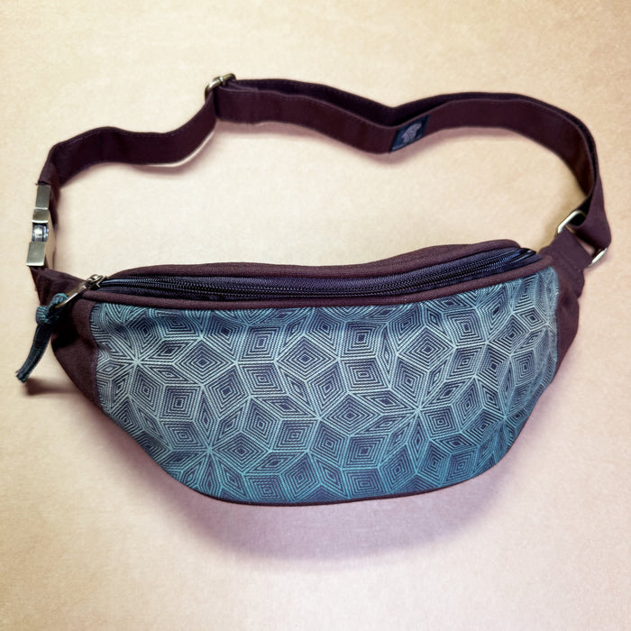 Mathematical Fanny Pack - Penrose cubes geometric design close-up by Symbolika