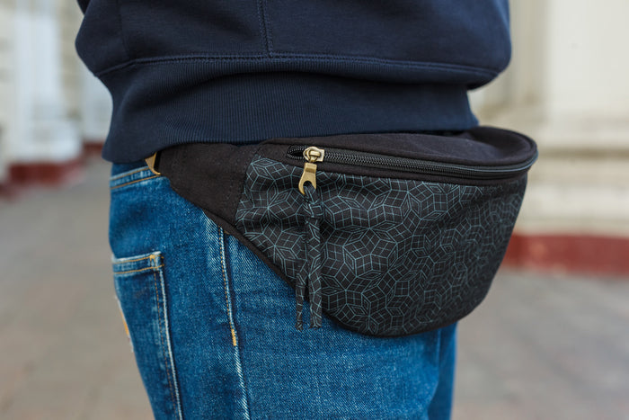 Penrose Mono Fanny Pack - Black