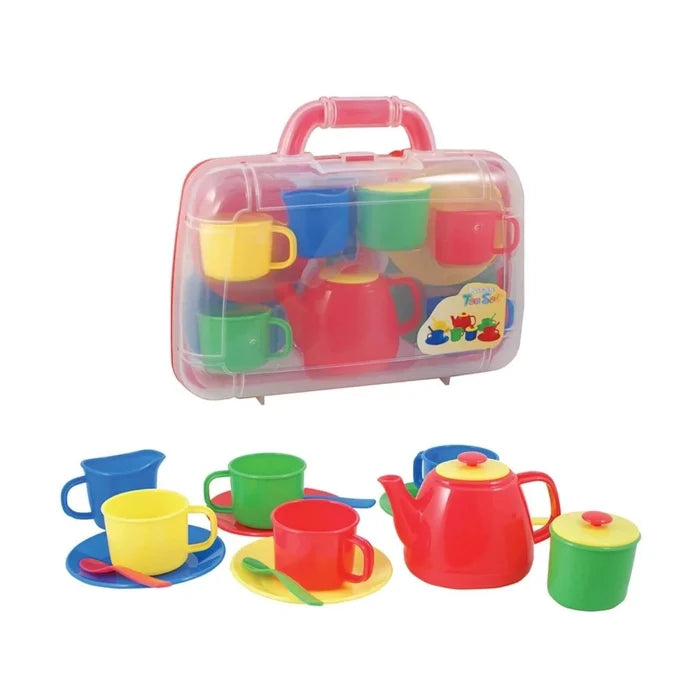 Peterkin Tea Set in Carry Case - Primary Colours - ebebek