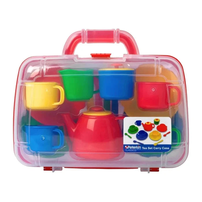 Peterkin Tea Set in Carry Case - Primary Colours - ebebek