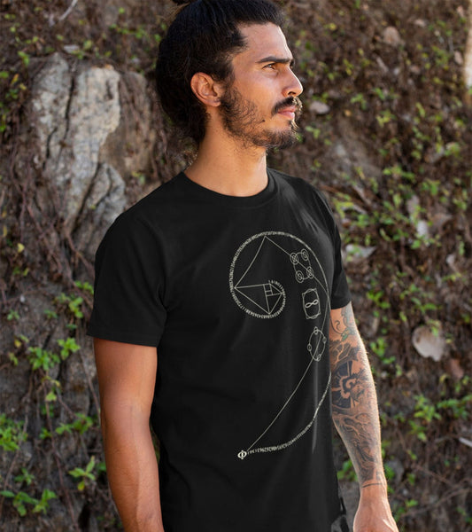 Phi Golden Ratio T-Shirt Choice of Colors — visionary art by Symbolika