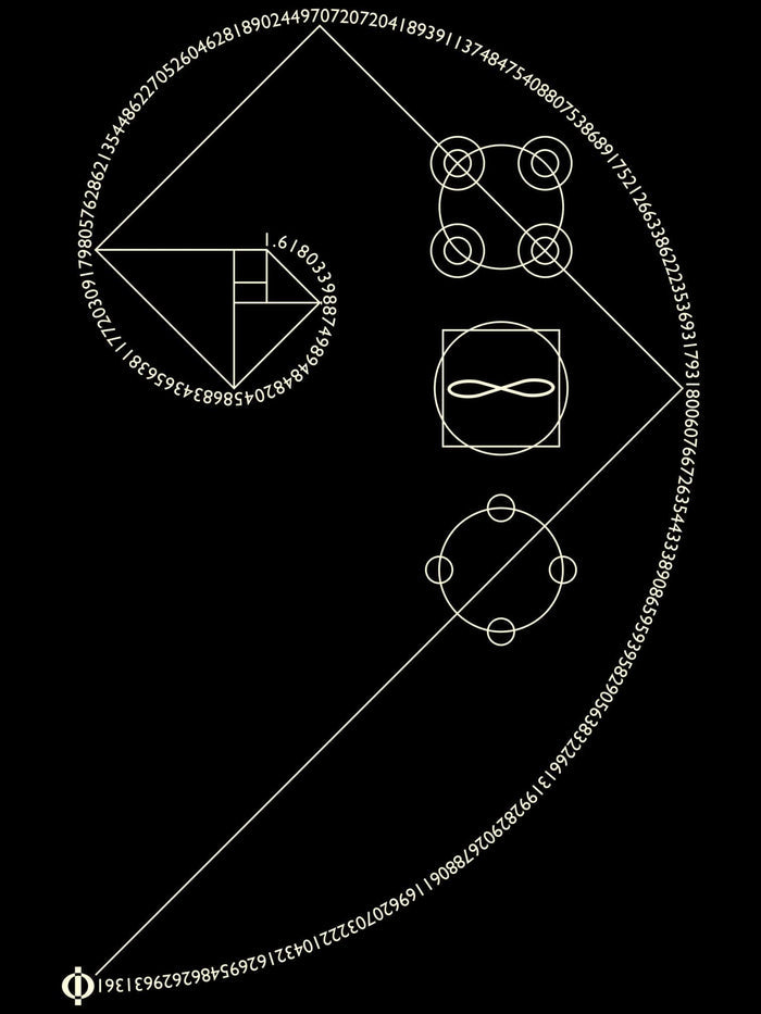 Phi Golden Ratio T-Shirt Choice of Colors — Image 2 by Symbolika