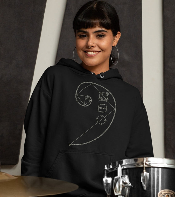 Phi Golden Ratio Hoodie Choice of Colors — visionary art by Symbolika