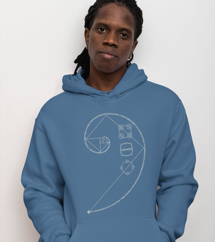 Phi Golden Ratio Hoodie Choice of Colors — Image 5 by Symbolika