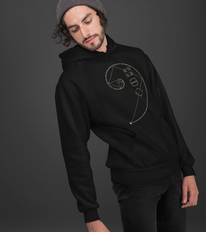Phi Golden Ratio Hoodie Choice of Colors — Image 6 by Symbolika