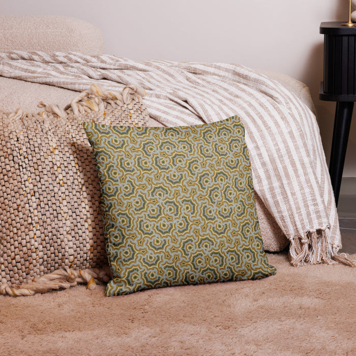 Pillow Geometric Pattern – Bouquet Grey Earth - symbolika