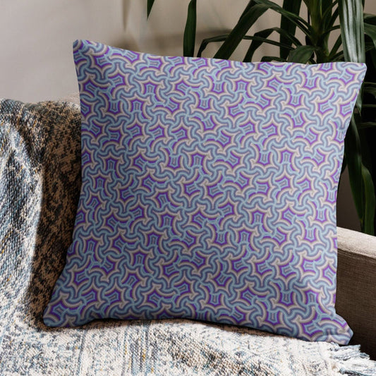 Pillow Geometric Pattern Harpy Light Blue - symbolika