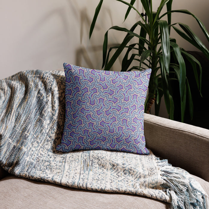 Pillow Geometric Pattern Harpy Light Blue - symbolika