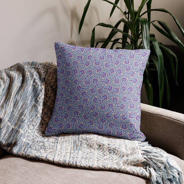 Pillow Geometric Pattern Harpy Light Blue - symbolika