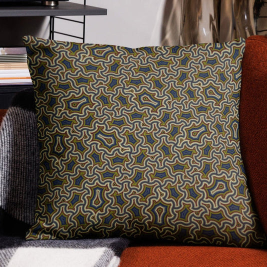 Pillow Geometric Pattern – Harpy Steel Cream - symbolika
