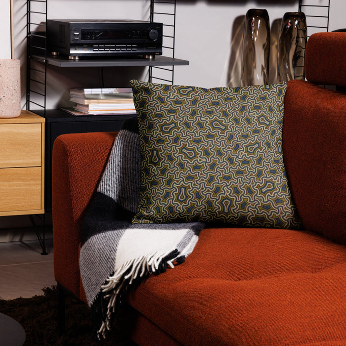 Pillow Geometric Pattern – Harpy Steel Cream - symbolika