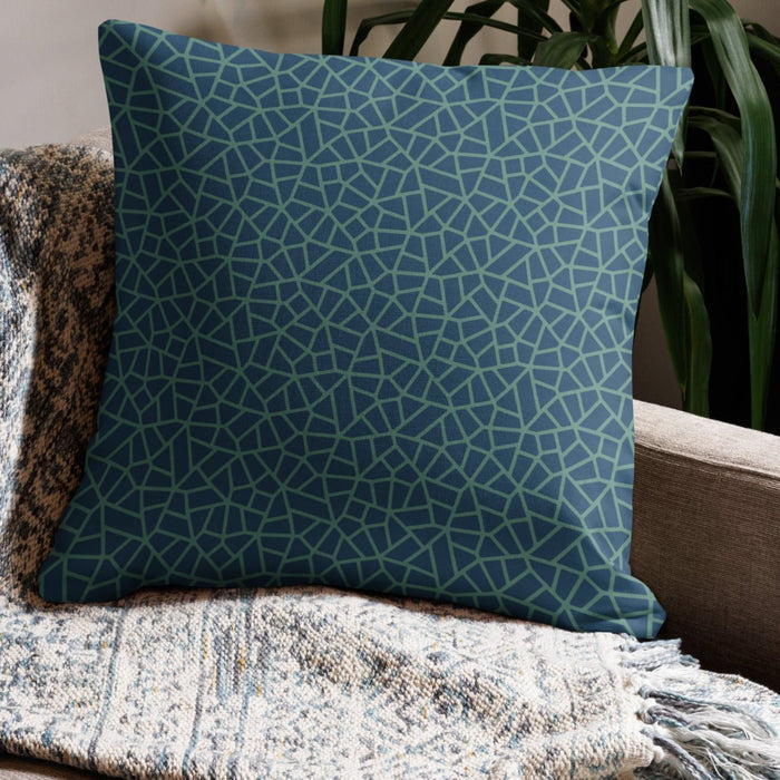 Pillow Geometric Pattern – Paved Ocean - symbolika