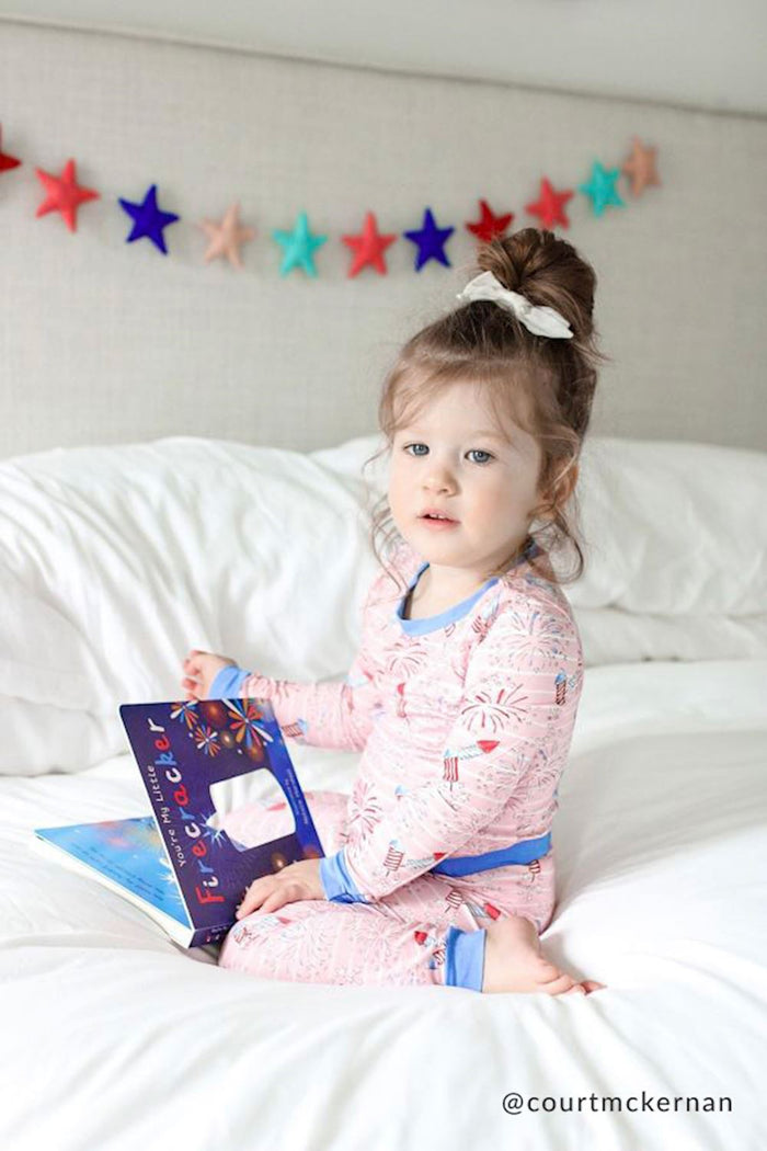 Pink Firework Glow Pj Set
