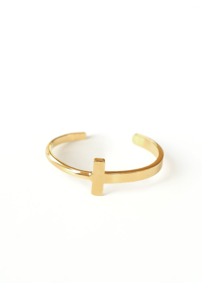 Platinum Cross Bangle Accessory