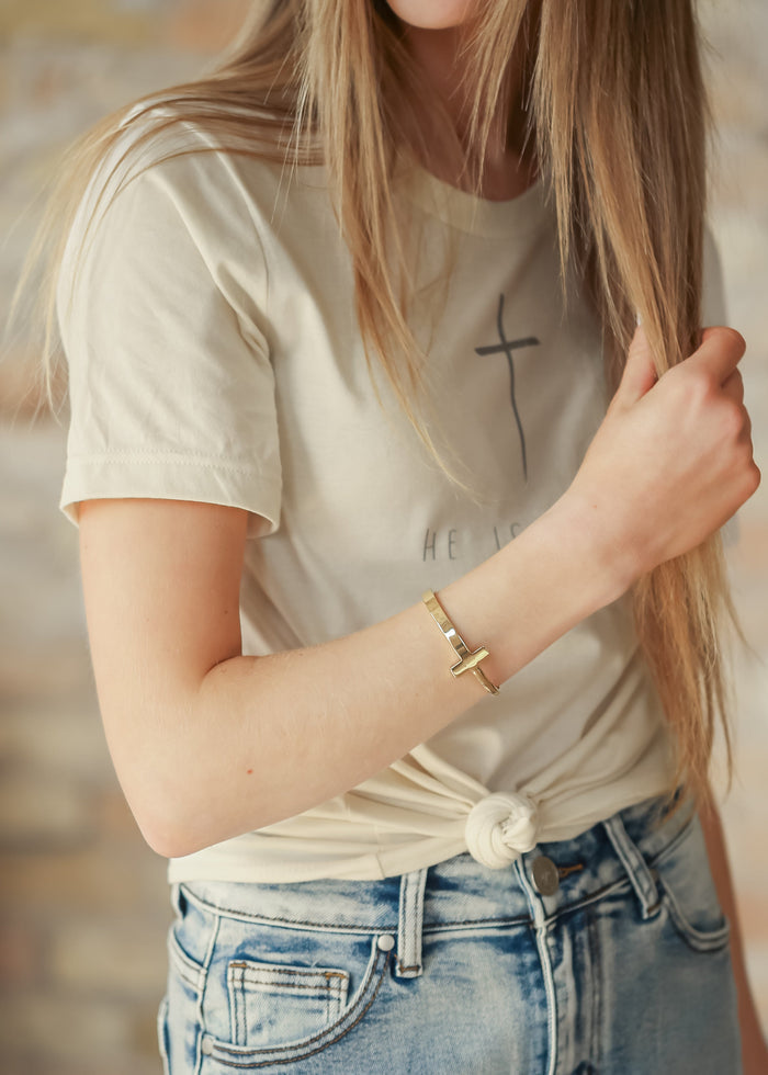 Platinum Cross Bangle Accessory