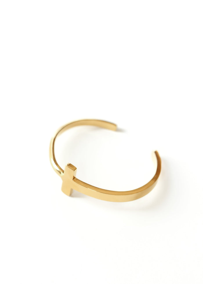 Platinum Cross Bangle Accessory