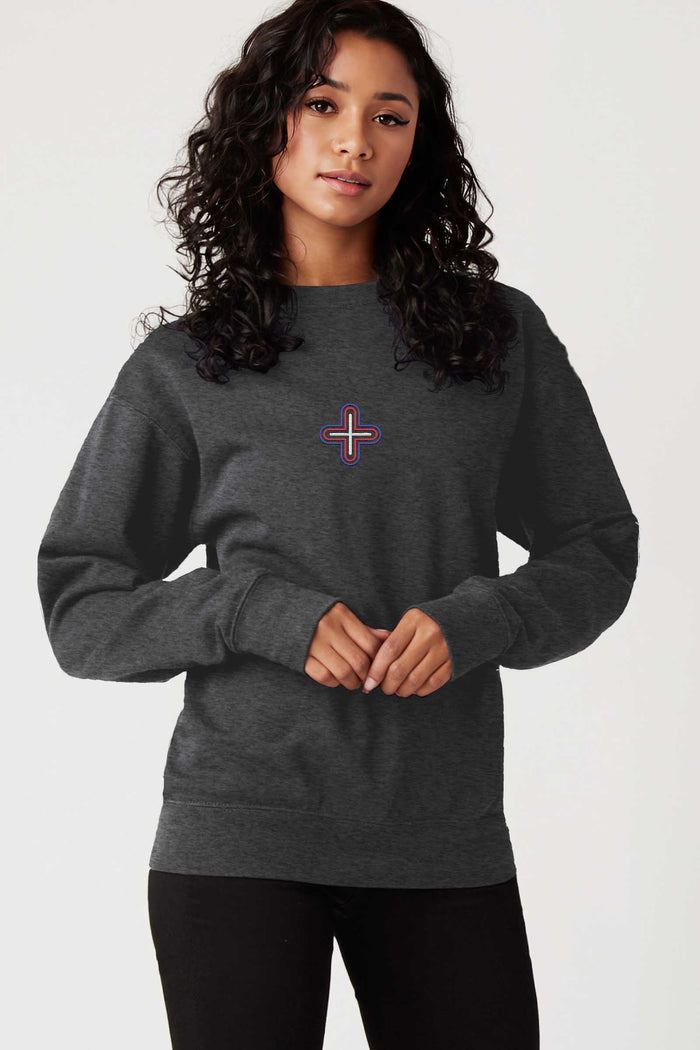 Plus - Colorfull Embroidery Women Sweatshirt - symbolika