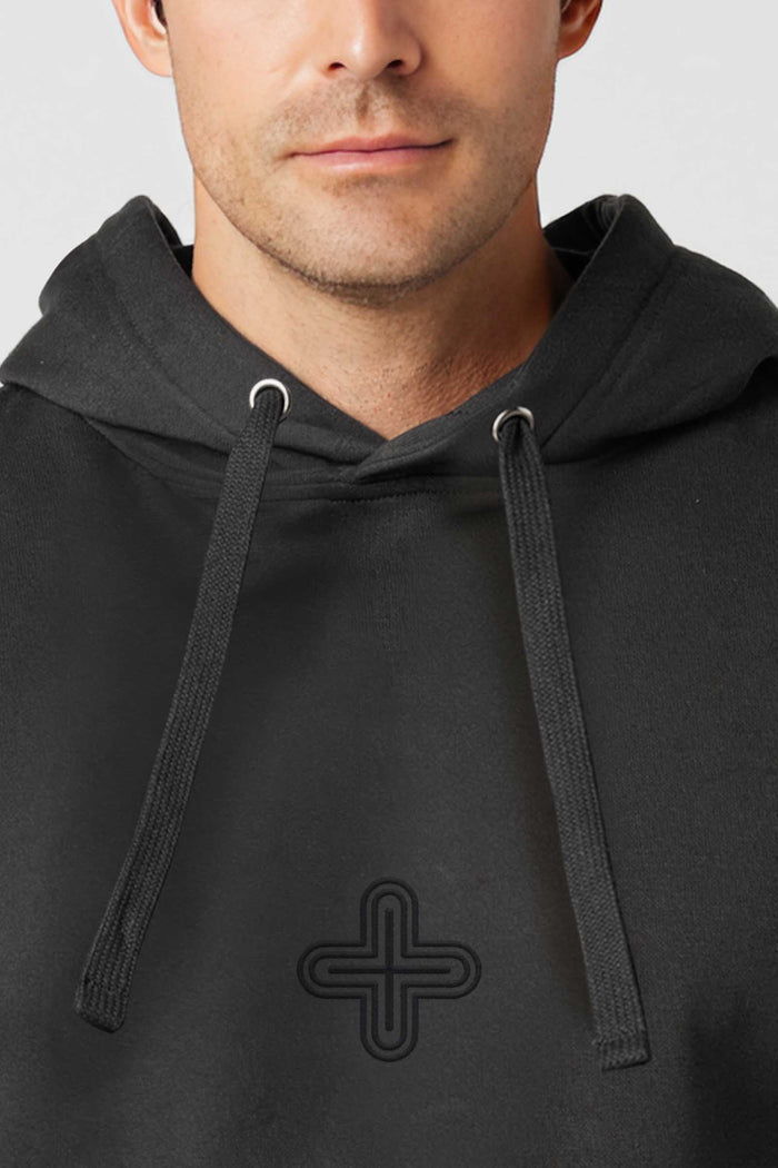 Plus Hoodie Black — visionary art by Symbolika