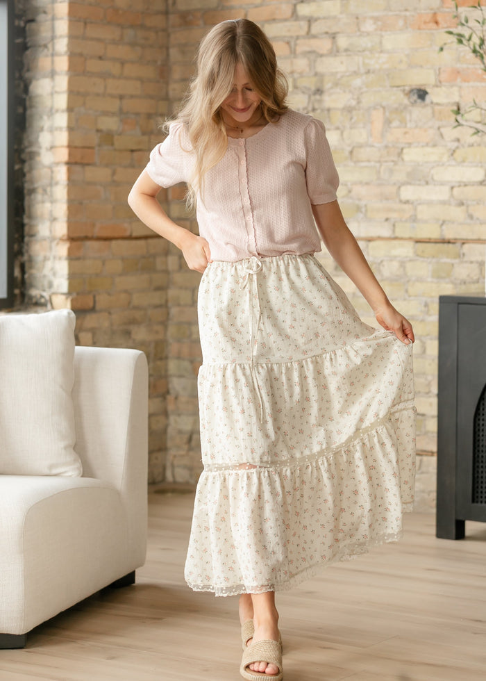 Pointelle Button Front Cardigan FF Layering Essentials