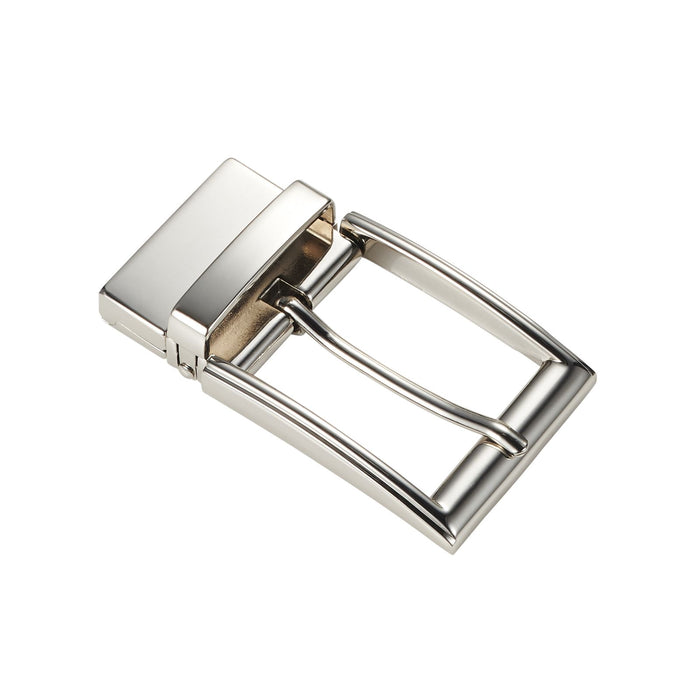 Polished Nickel Reversible Belt Buckle