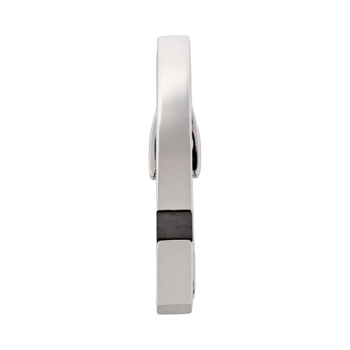Polished Rhodium & Gun Metal Plated Tie Clip