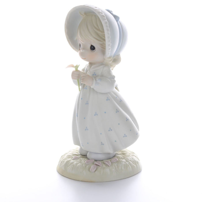 Precious Moments Vintage Porcelain Valentine's Day Figurine 1990 He Loves Me