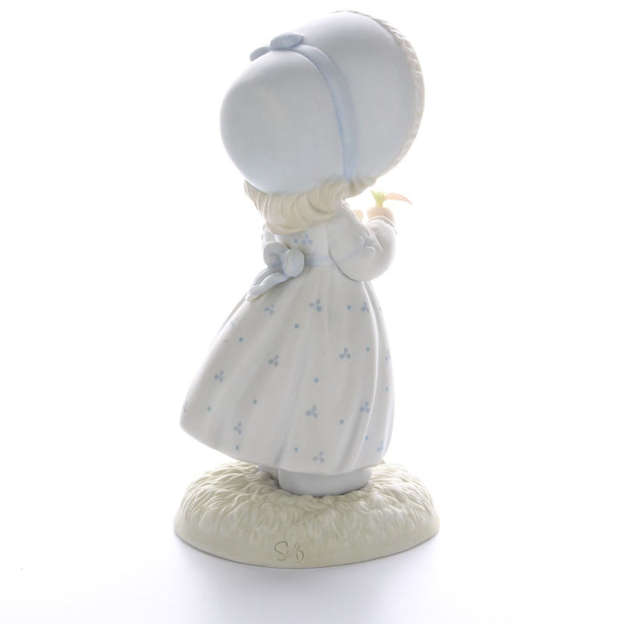 Precious Moments Vintage Porcelain Valentine's Day Figurine 1990 He Loves Me