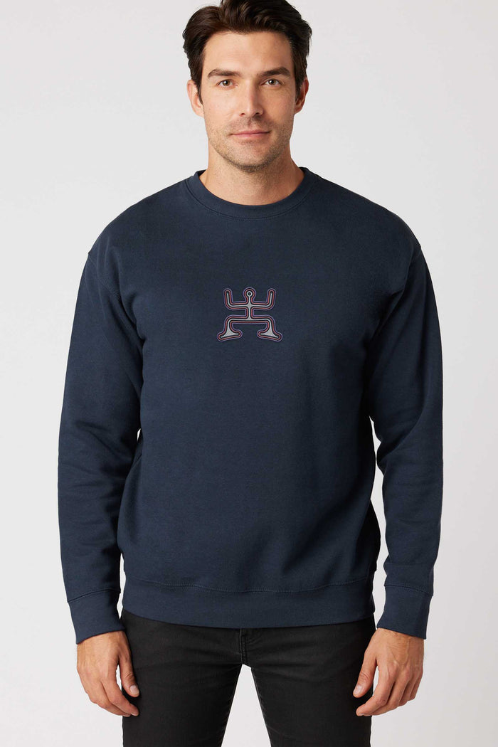 Psychedelic Party - Colorfull Embroidery Men Sweatshirt - symbolika
