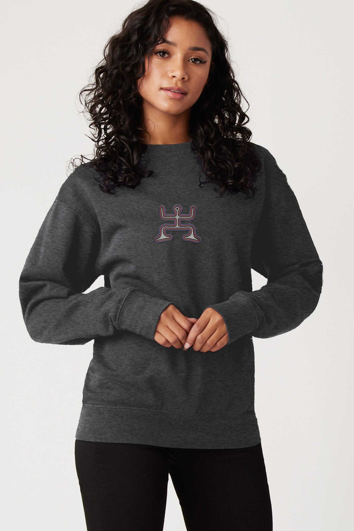 Psychedelic Party - Colorfull Embroidery Women Sweatshirt - symbolika