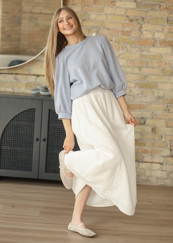 Puff 3/4 Sleeve French Terry Top FF Tops