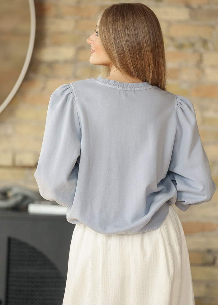 Puff 3/4 Sleeve French Terry Top FF Tops